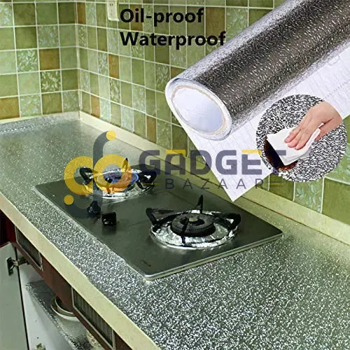 self adheseve kitchen aluminum foil silver/golden (60x200cm)